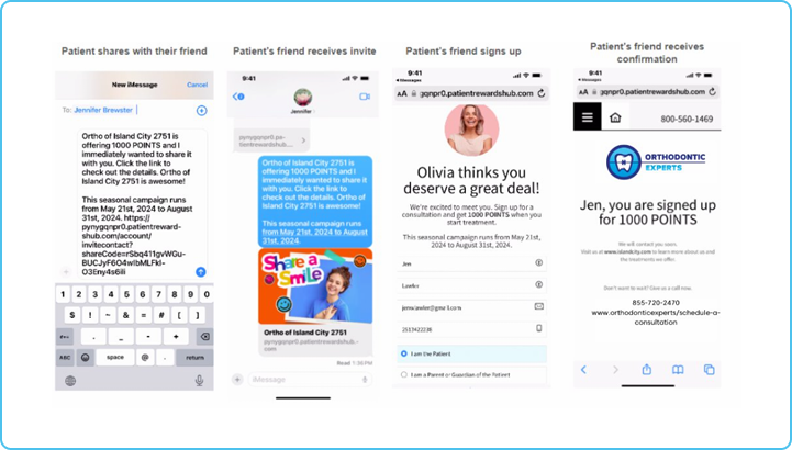 Patient Reward Hub App UI interface