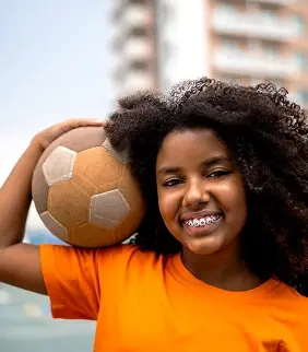 Young Girl with Braces