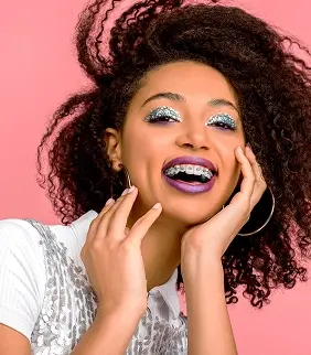 Girl Smiling with Braces